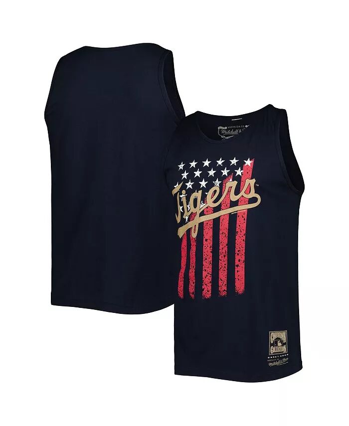 

Мужская темно-синяя майка Detroit Tigers Cooperstown Collection со звездами и полосами Mitchell & Ness
