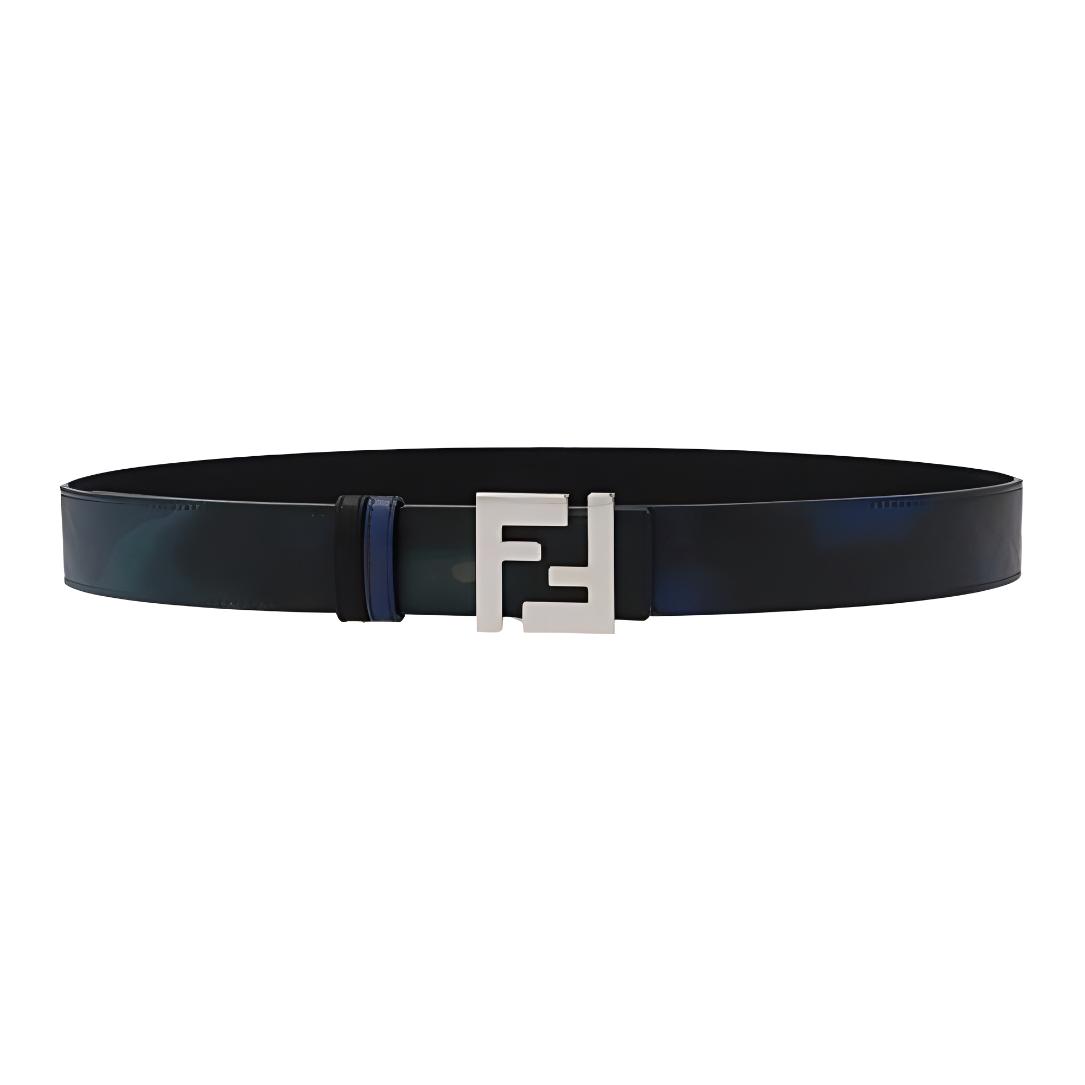 

FENDI Кожаный ремень мужской синий, Blue