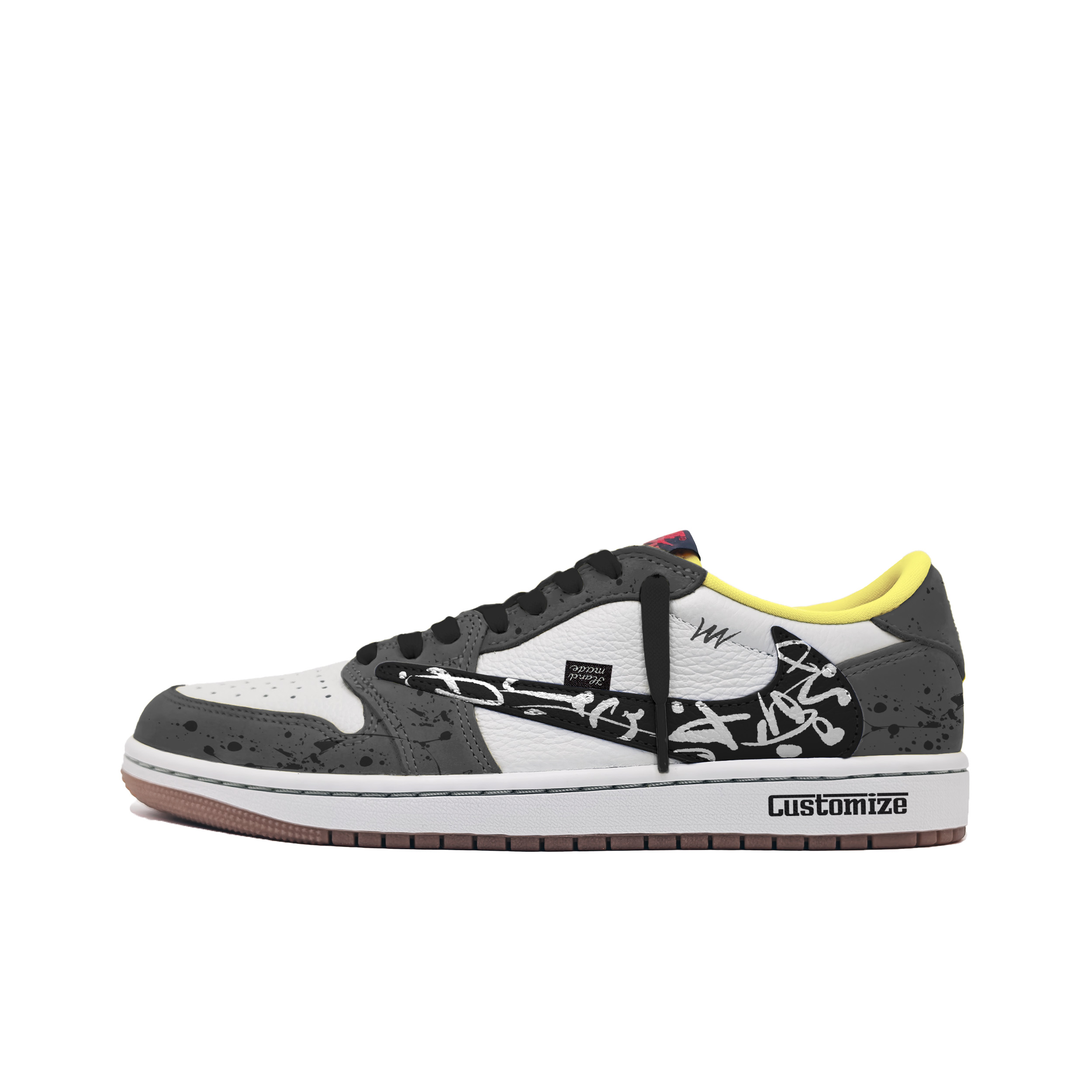 Трэвис Скотт X Air Force 1 винтажные баскетбольные кроссовки унисекс лоу топ Nike, серый — фото 2