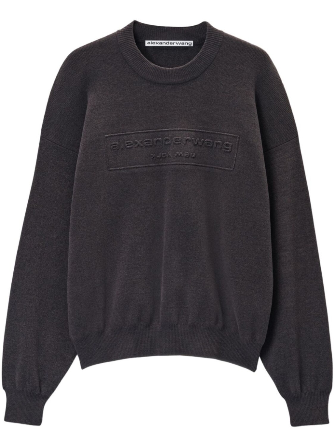 

Свитер с тисненым логотипом Alexander Wang, серый