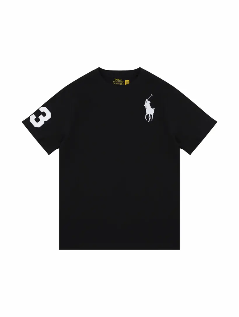 

Хлопковая футболка с логотипом Ralph Lauren, черный
