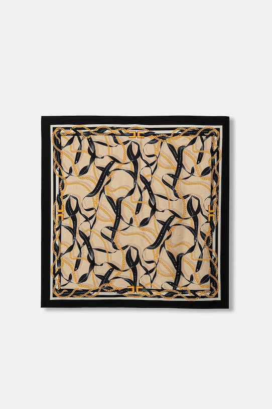 

Шелковый шарф Elisabetta Franchi, бежевый