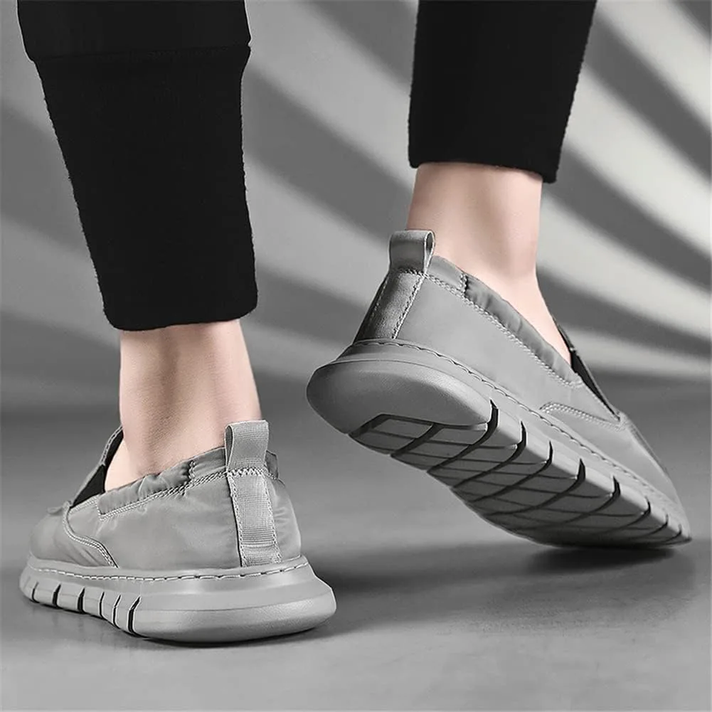 Мужские слипоны LLTMALL из ткани для вождения, повседневная обувь для прогулок, удобные мокасины, серый — фото 3