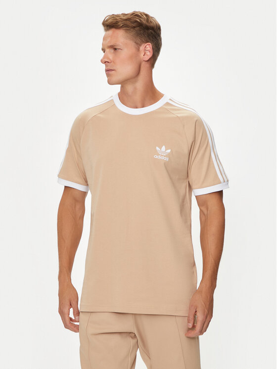 

Футболка slim fit adicolor Classics 3-Stripes IZ2366 Adidas, бежевый