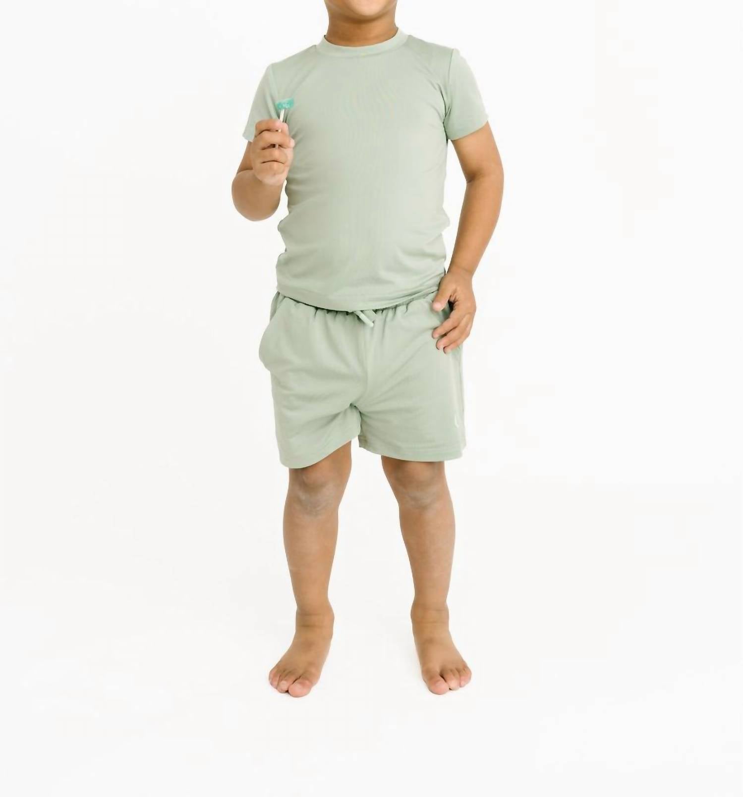 

Little La La Спортивный комплект из шорт и брюк оливкового цвета