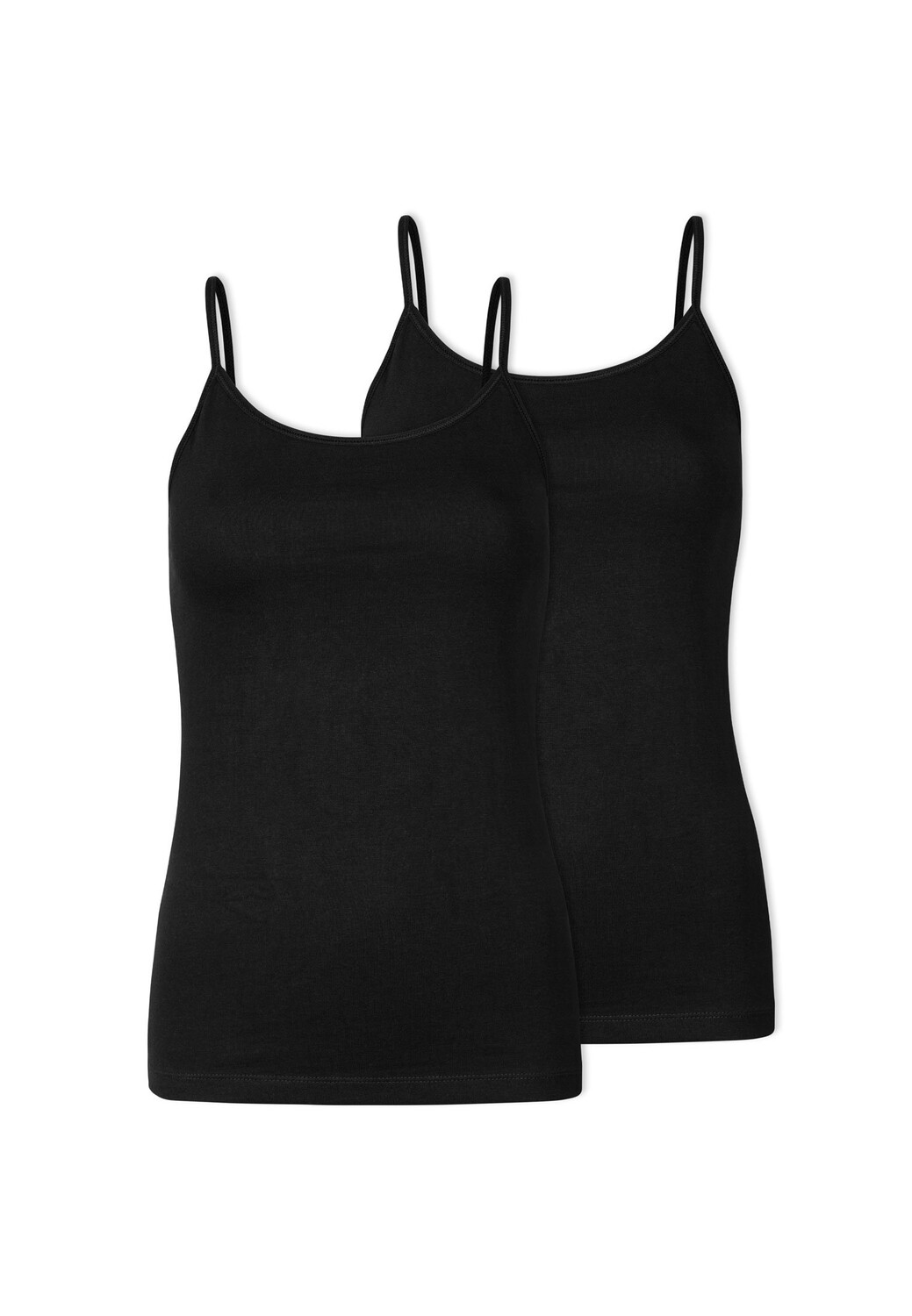 

Майка SNOCKS Spaghetti Top aus Bio Baumwolle 2 Stück, черный