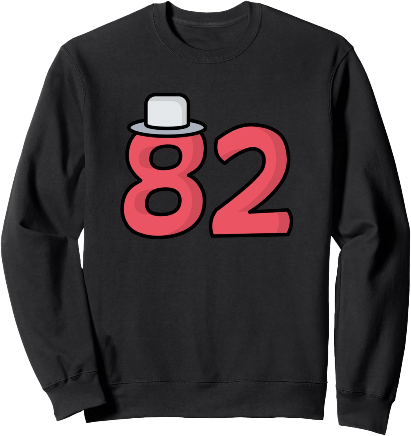 

82-й день рождения. Толстовка с цифрой 82 82Nd Birthday Number 82Nd Birthday Design, черный