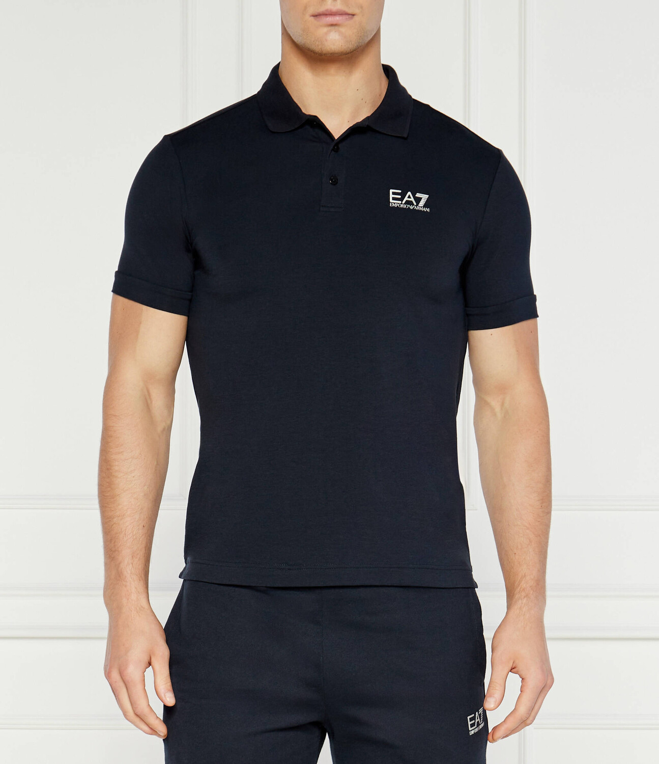 

Поло EA7 Regular Fit, темно-синий