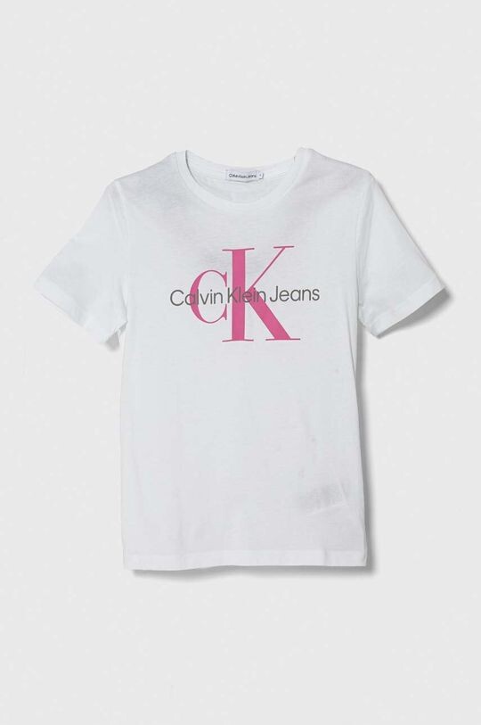 

Хлопковая футболка для детей Calvin Klein Jeans, белый