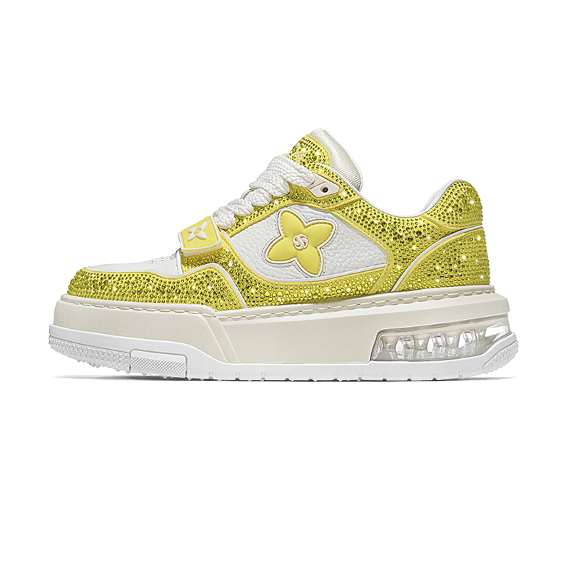 

SALAXI Низкие повседневные кроссовки унисекс желтые, цвет Yellow