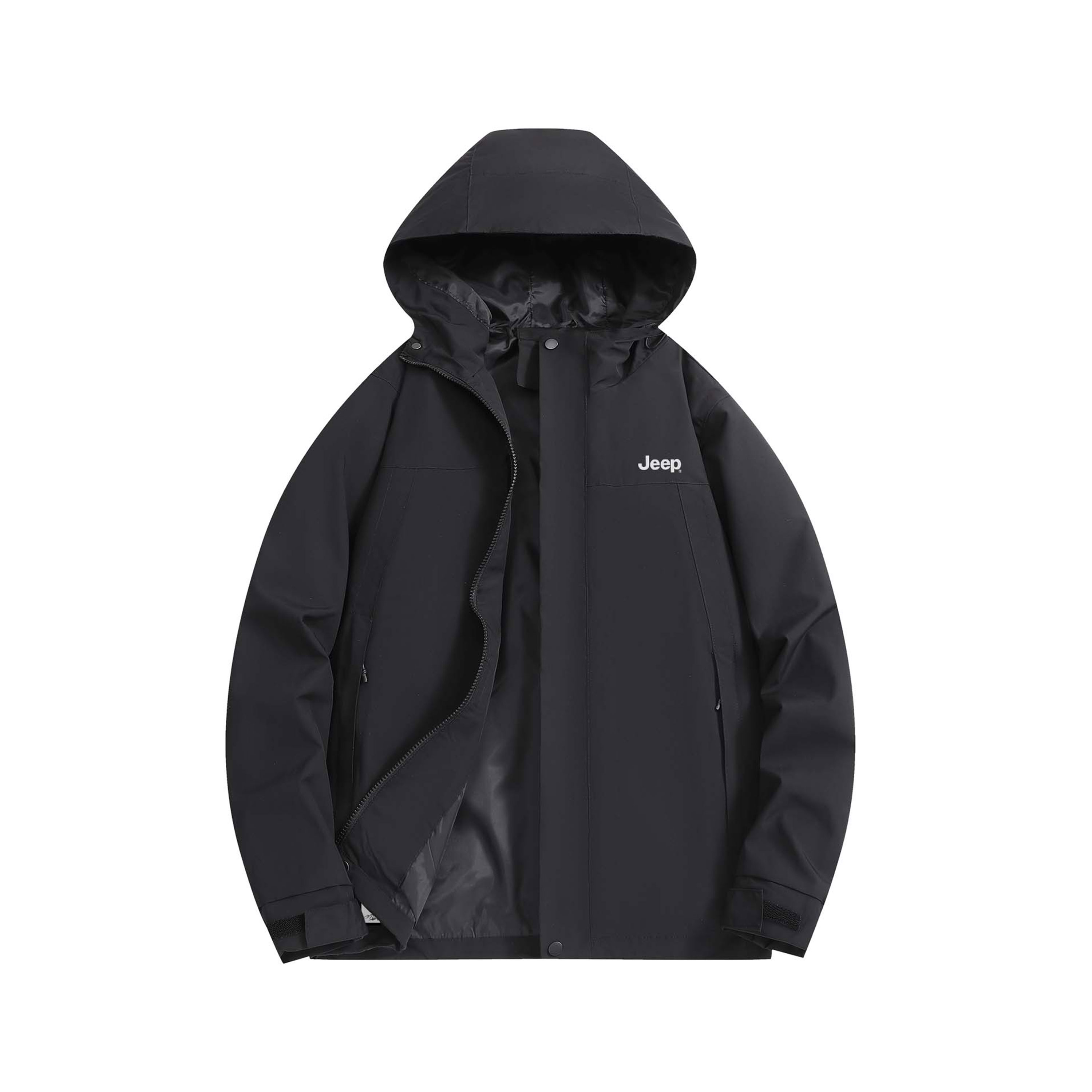 

Куртка Unisex Hooded Thickened Others Jeep, pure черный (3-in-1 detachable fleece liner)
