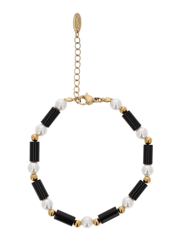 

Faina Женский браслет из бусин золотисто-черного цвета