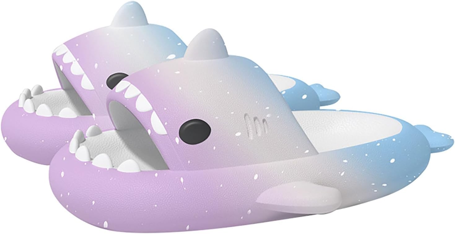 

Тапочки «Акула под звездным светом», забавные тапочки «Облачная акула», противоскользящие, быстро сохнущие, для мужчин и женщин Generic, белый/синий/фиолетовый