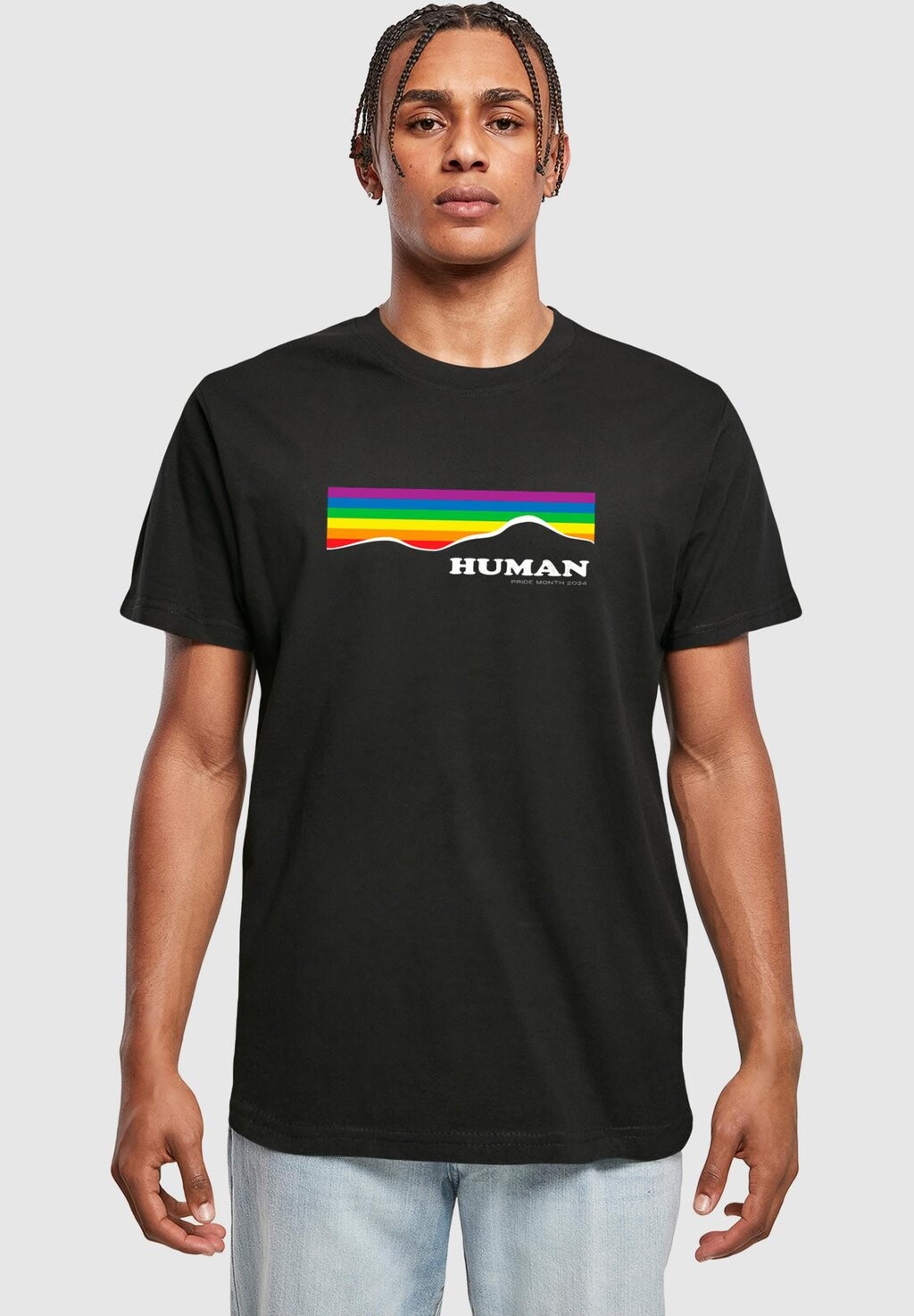 

Футболка с принтом HUMAN PRIDE Mister Tee, черный
