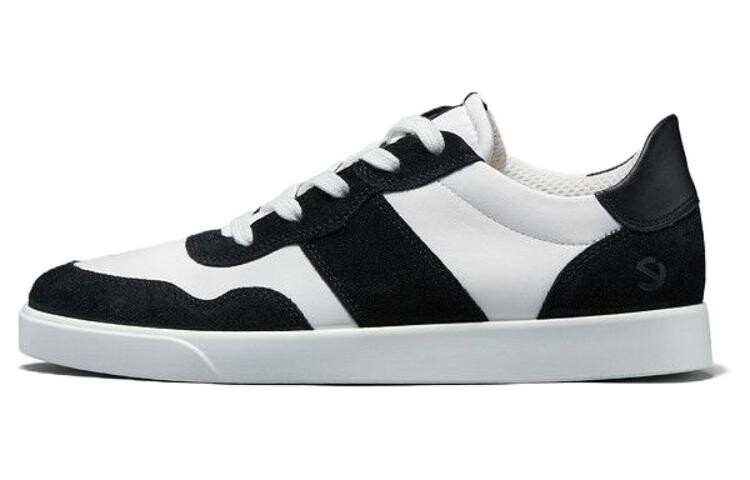 

Кроссовки ecco Skateboarding Shoes Men Low-top Black/White, черный/белый