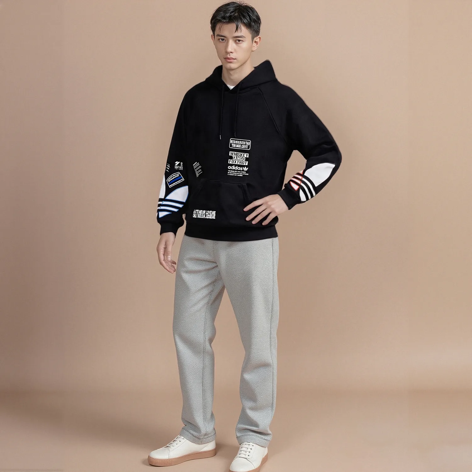 Спортивный свитшот мужской Adidas Originals, черный — фото 4