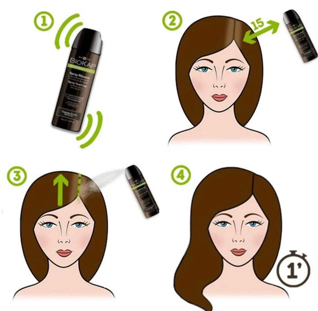 Спрей для маскировки корней «Touch Up Root» от BIOKAP Biokap, Dark Brown — фото 2