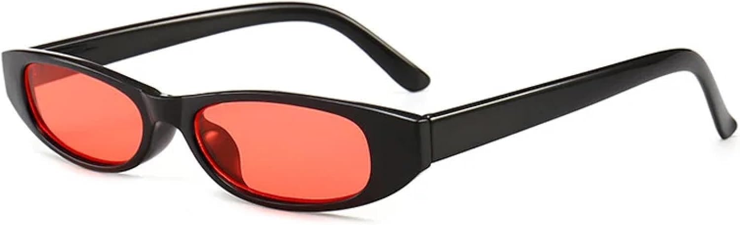 

Модные маленькие солнцезащитные очки «кошачий глаз» для женщин, винтажные, с цельными линзами, ретро, ​​серые пластиковые очки с защитой от УФ-излучения UV400 TKKTLLT, Black-red