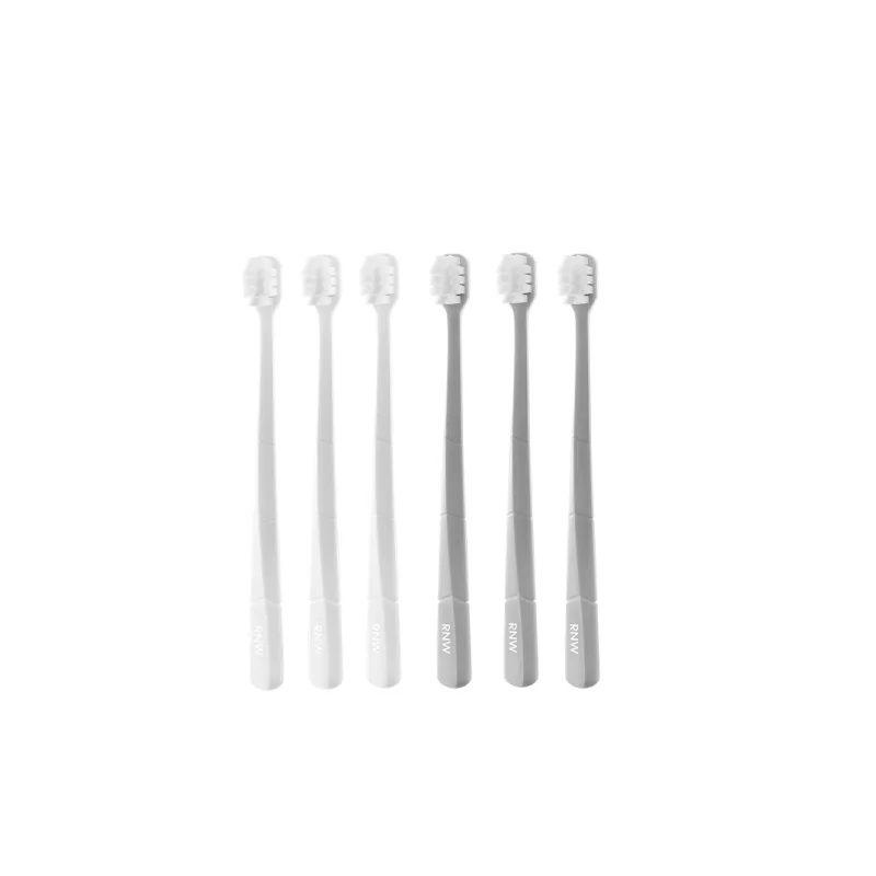 RNW Ультрамягкая зубная щетка для защиты десен, 4 шт, Small Head White Toothbrush*3+Small Head Gray Toothbrush*3