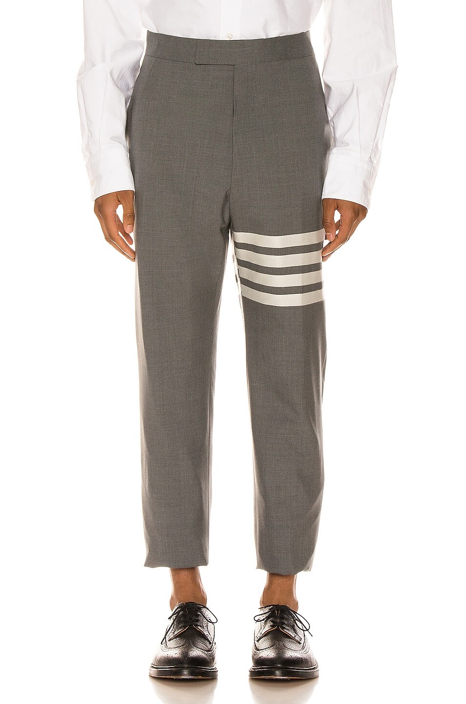 

Брюки Thom Browne 4 Bar Backstrap Trouser Cropped, цвет Medium Grey