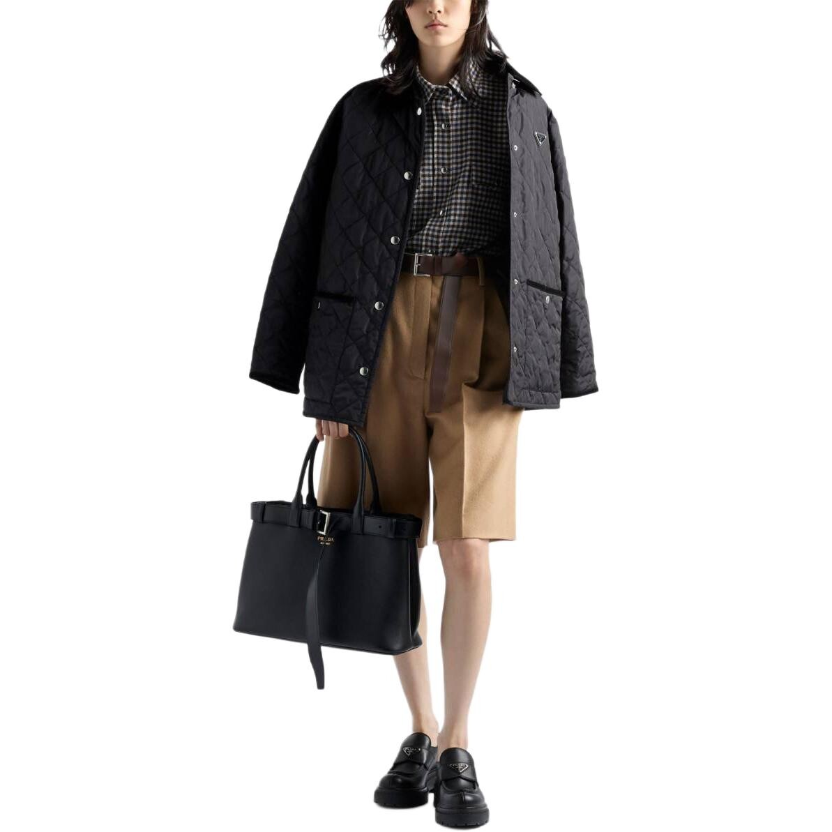 Рубашка женская коричневая Prada — фото 4