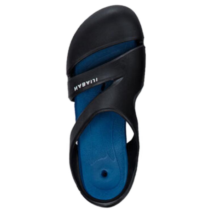 Противоскользящие тапочки с закрытым носком унисекс Ink Black DECATHLON, Ink Black Blue Base — фото 3