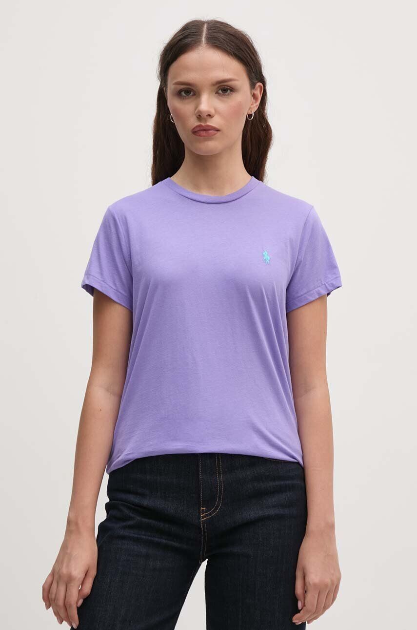 

Хлопковая футболка Polo Ralph Lauren, фиолетовый