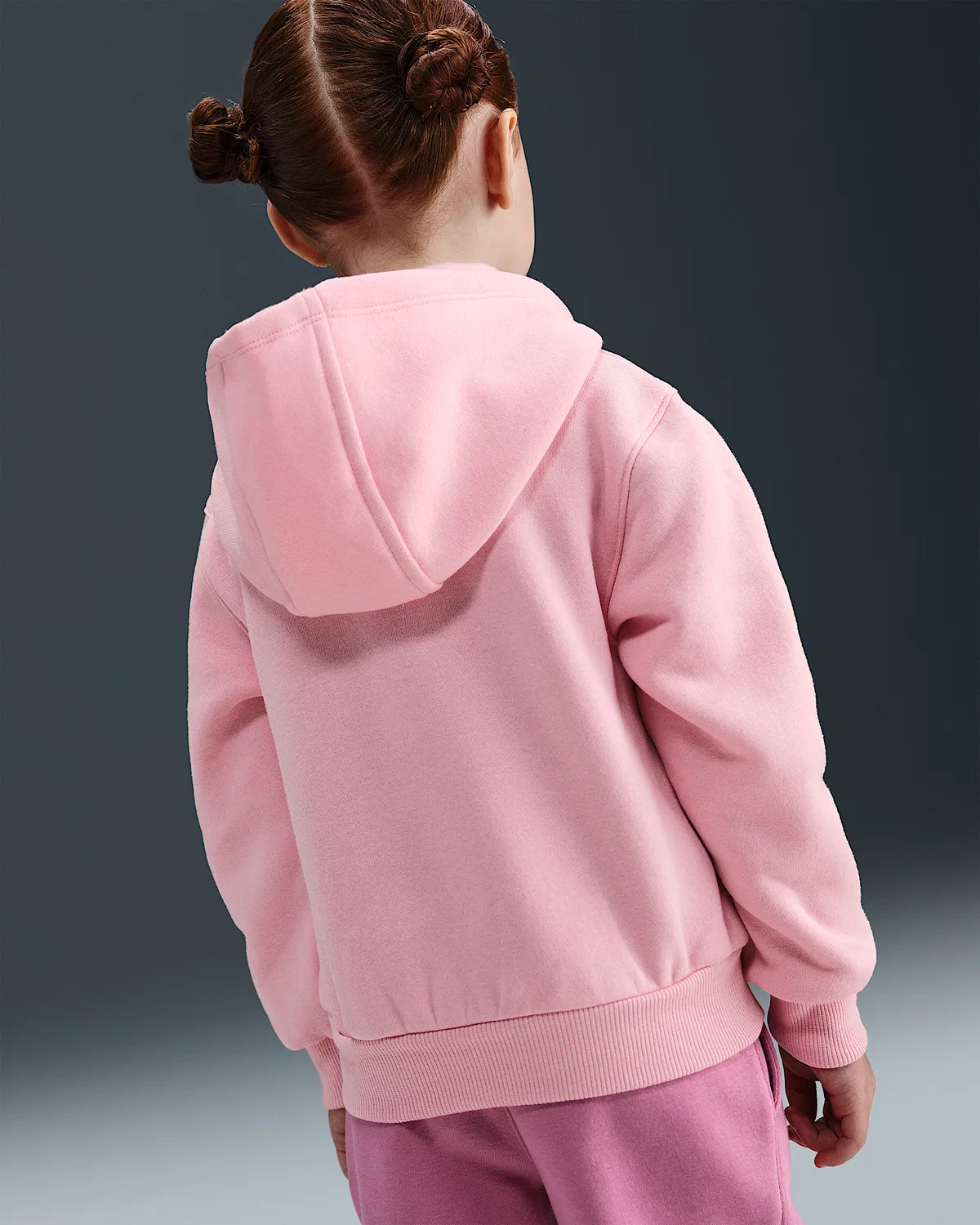 Детская флисовая кофта на молнии Nike Sportswear Club, Medium Soft Pink — фото 2