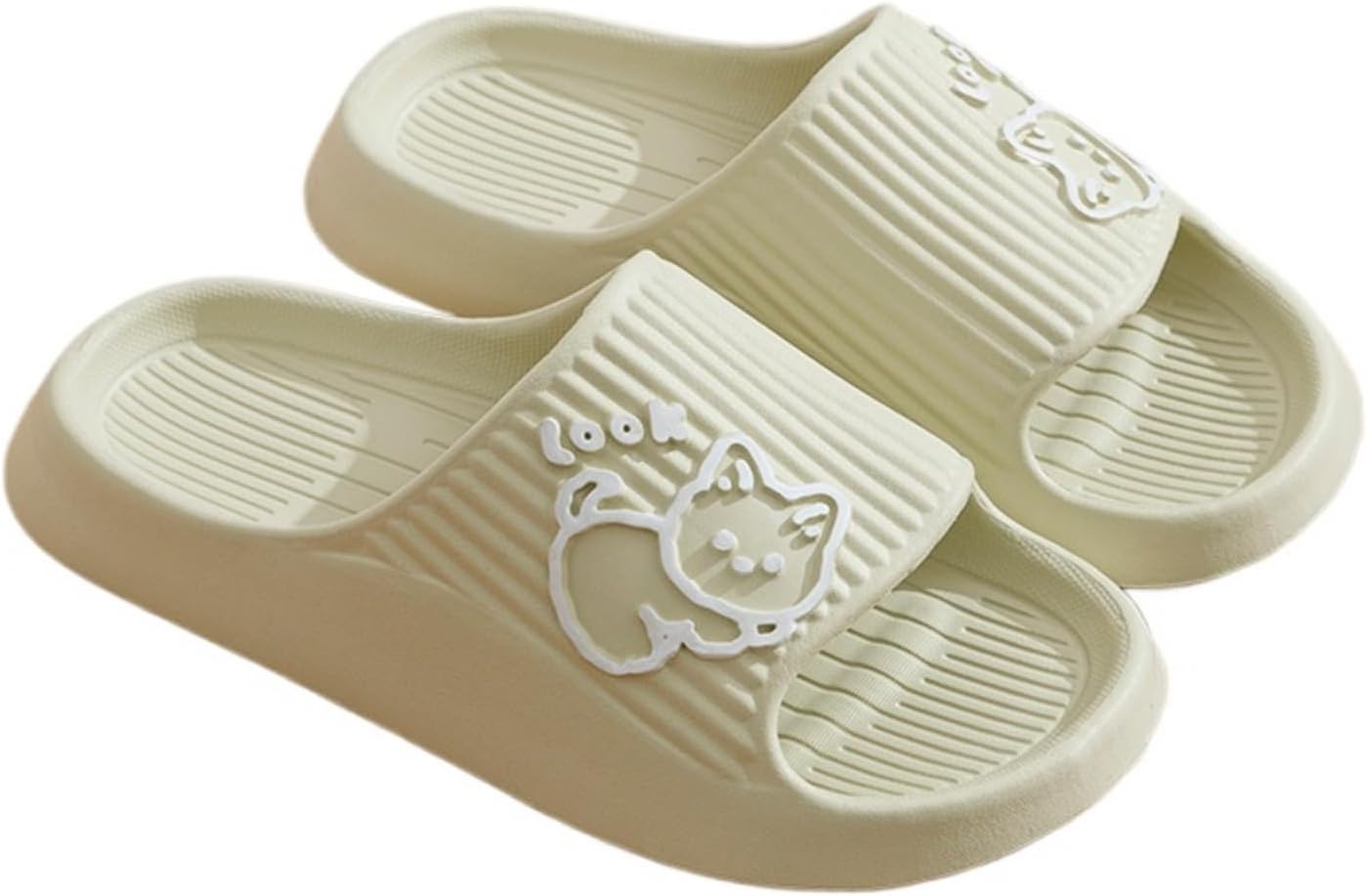 

Милые тапочки с кошкой для женщин и мужчин, для любителей кошек, сандалии, новинка, кавай, плюшевые, забавные, дешевые, не скользящие, для дома и улицы Elirar, зеленый