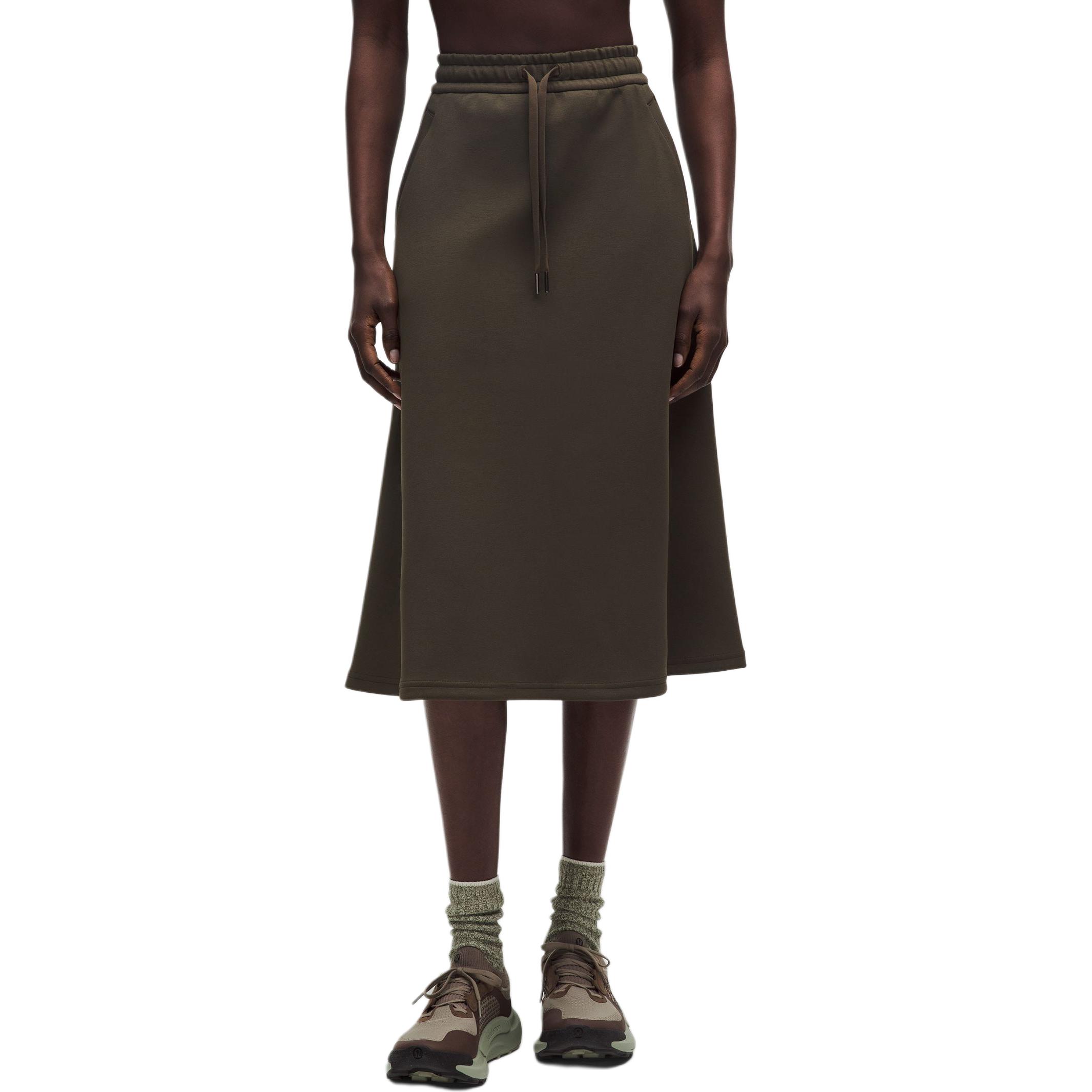 

Повседневная длинная юбка Women's Lululemon, оливково-зеленый коричневый/ovbr