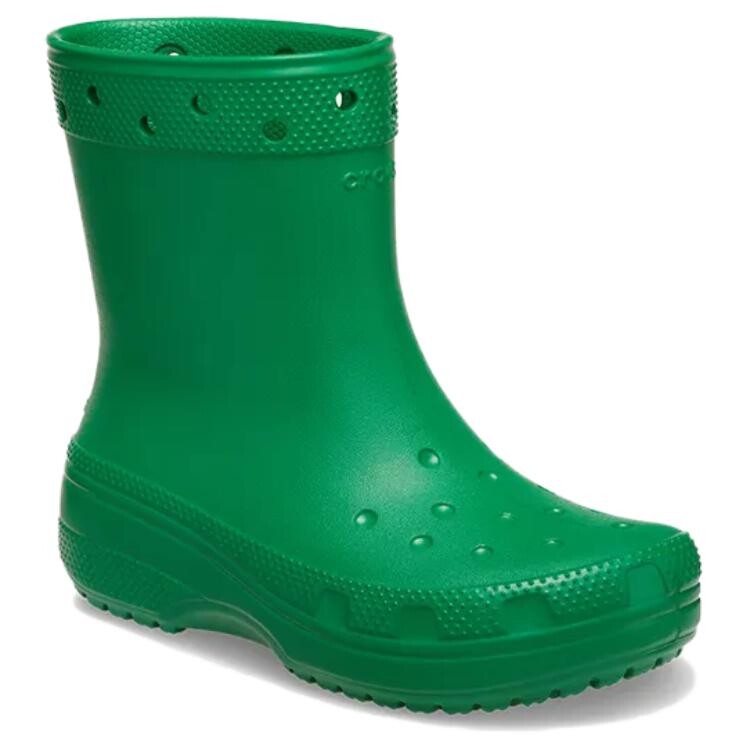 Женские резиновые сапоги Crocs короткие, зеленый — фото 2
