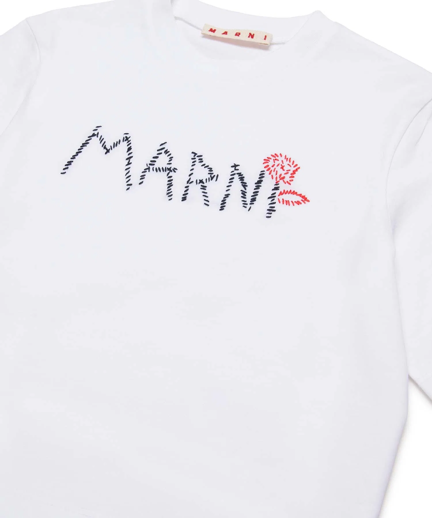 Женская футболка с логотипом MARNI детская белая — фото 4