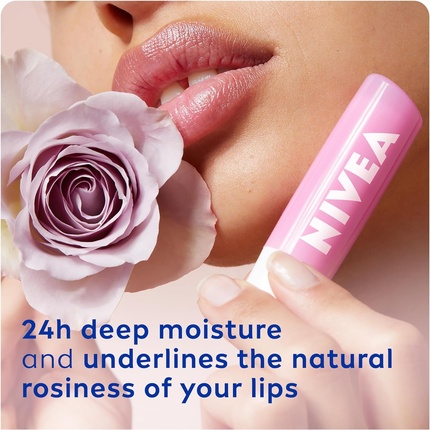 Бальзам для губ NIVEA Soft Rose 4,8 г с маслом ши, натуральными маслами и витаминами — фото 2