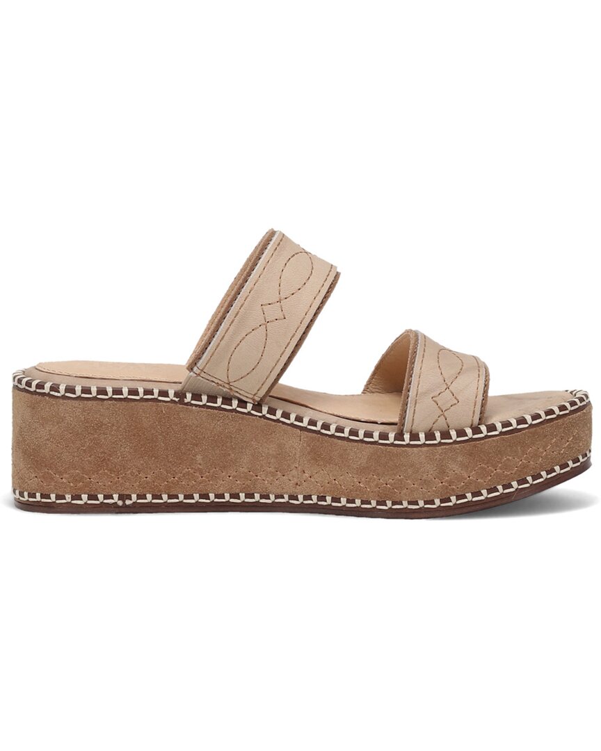 Сандалии кожаные Frye Joy Woodstock 2, бежевый