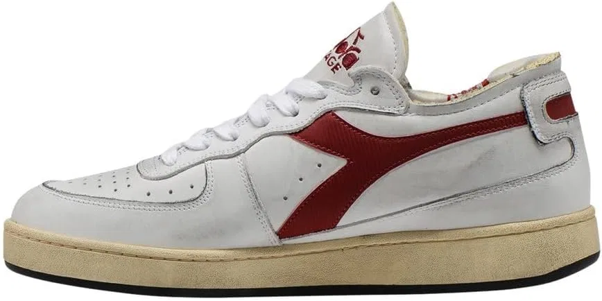 Кроссовки Diadora Scarpa Heritage Modello MI Basket Row Cut Bianco 176282C7114 DIADORA HERITAGE, Bianco Rosso — фото 2