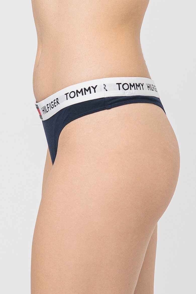 Женские трусы-стринги Tommy Hilfiger с логотипом, синий цвет — фото 3