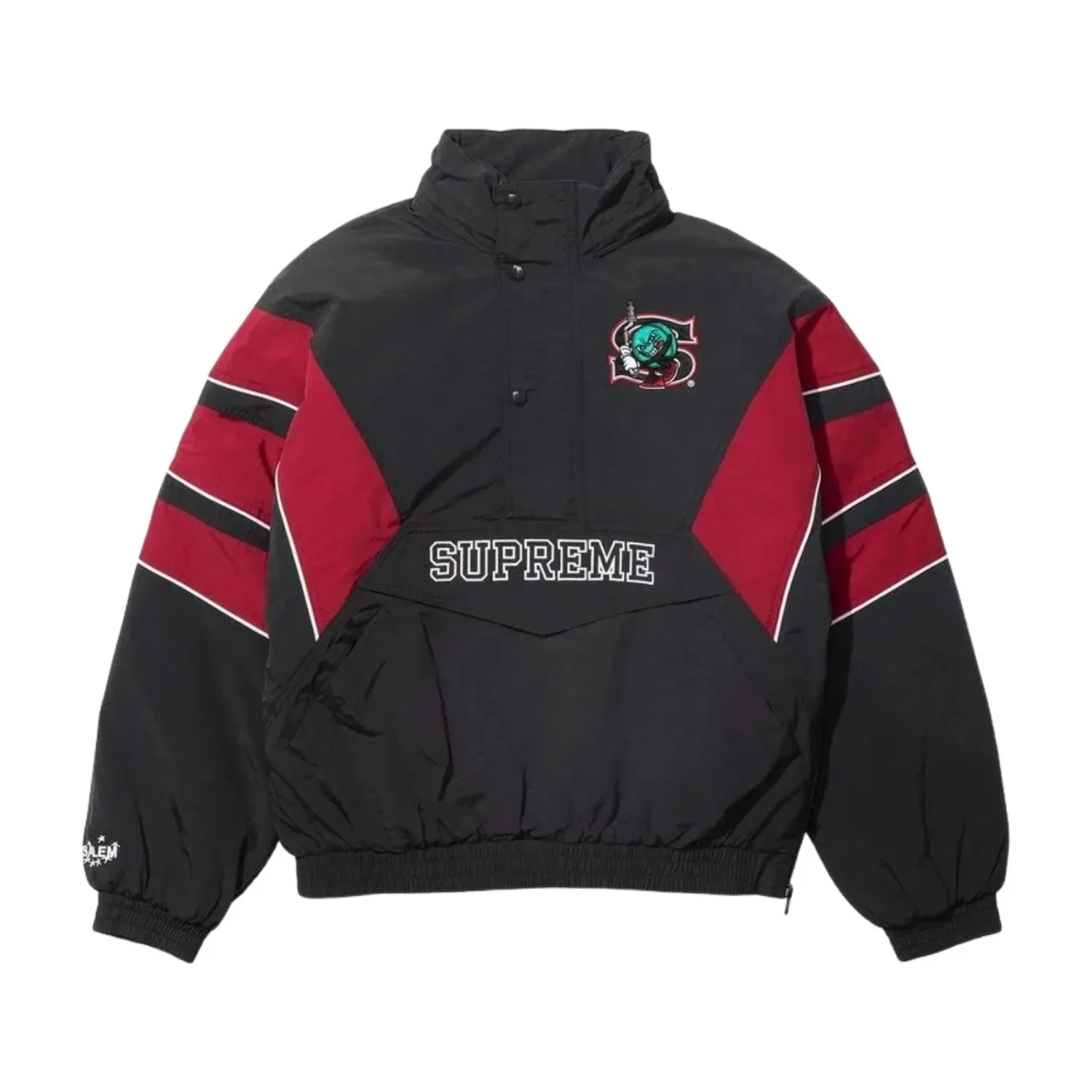 Куртка Supreme x SALEM SS26 Half Zip Stadium Jacket 'Black' SUP-SS26-273-RED, черный — фото 3
