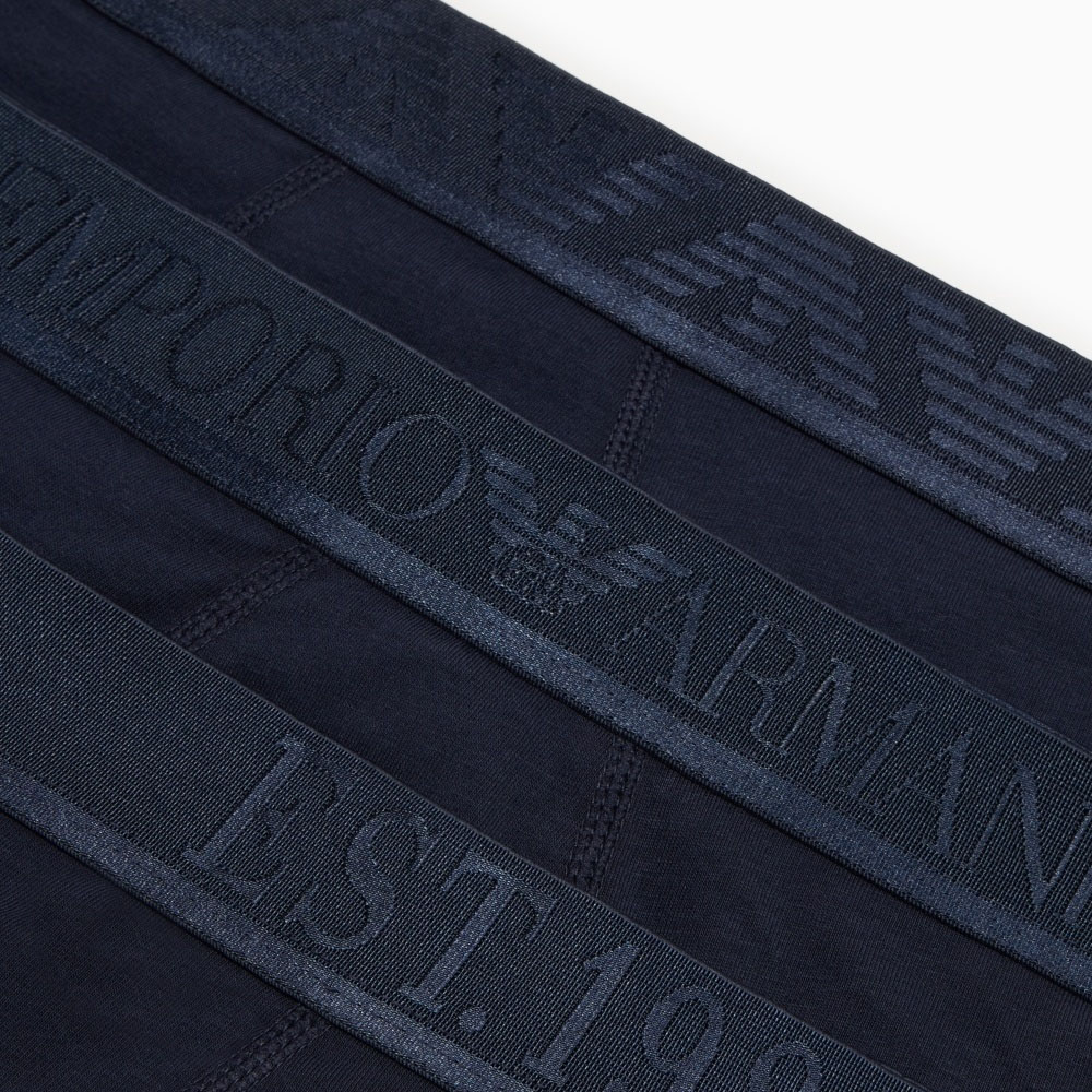 Три пары Asv Shiny Logoband Organic Jersey боксеров EMPORIO ARMANI — фото 3