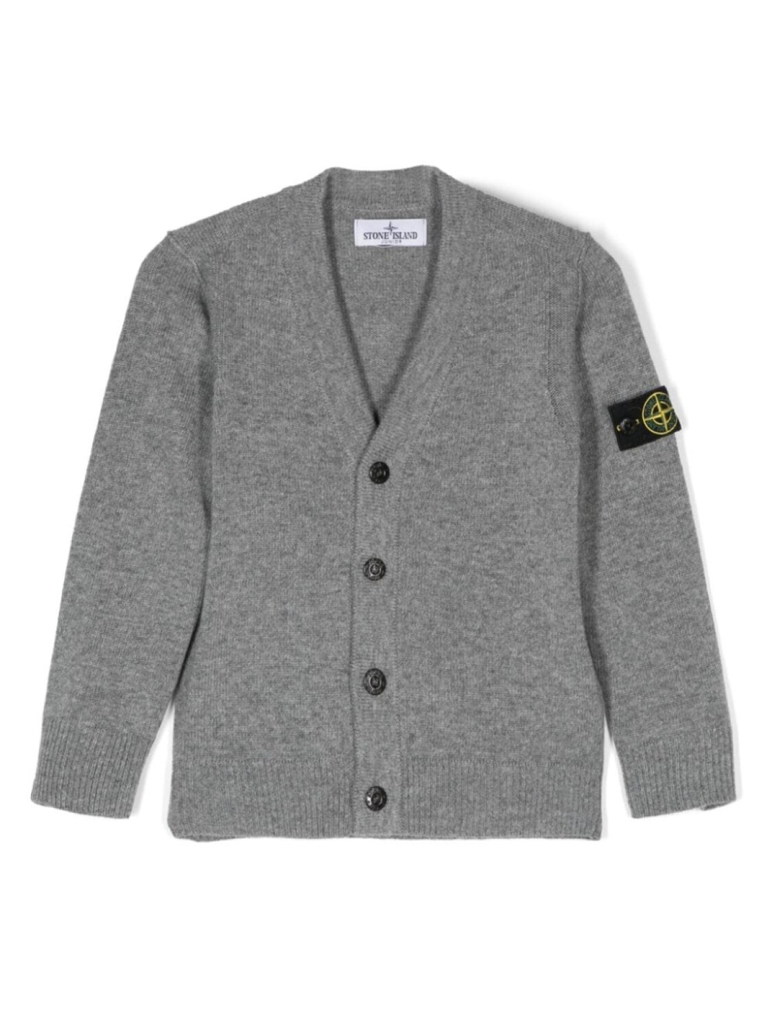 

Stone Island Junior кардиган с нашивкой Compass, серый