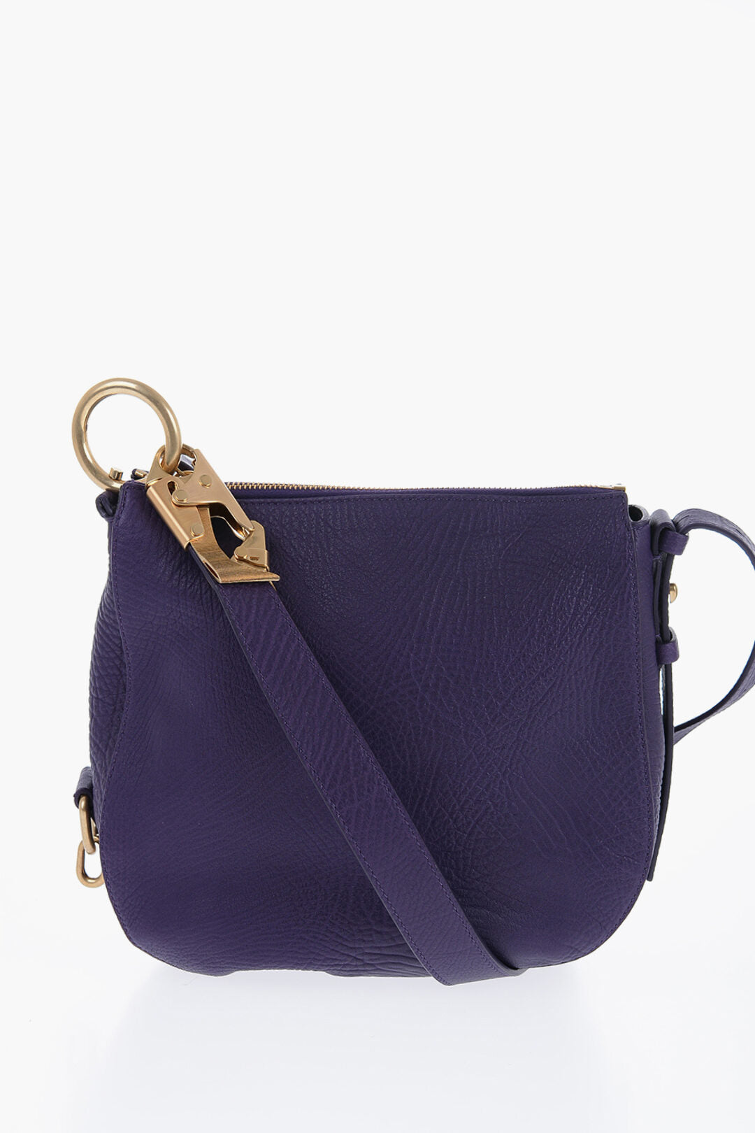 

Сумка Burberry из зернистой кожи Knight с застежкой-карабином, фиолетовый