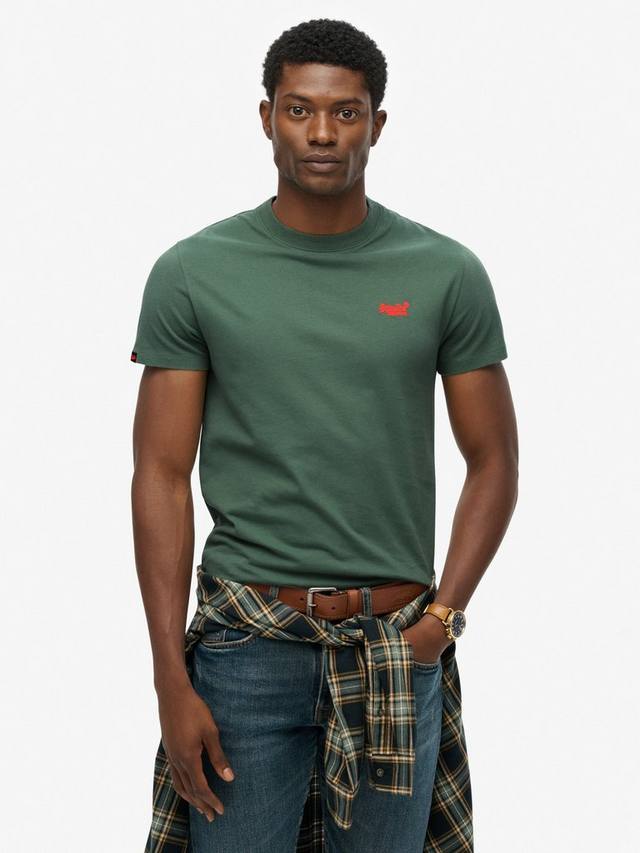 

Футболка Slim Fit с круглым вырезом из хлопка Superdry, Laurel Khaki