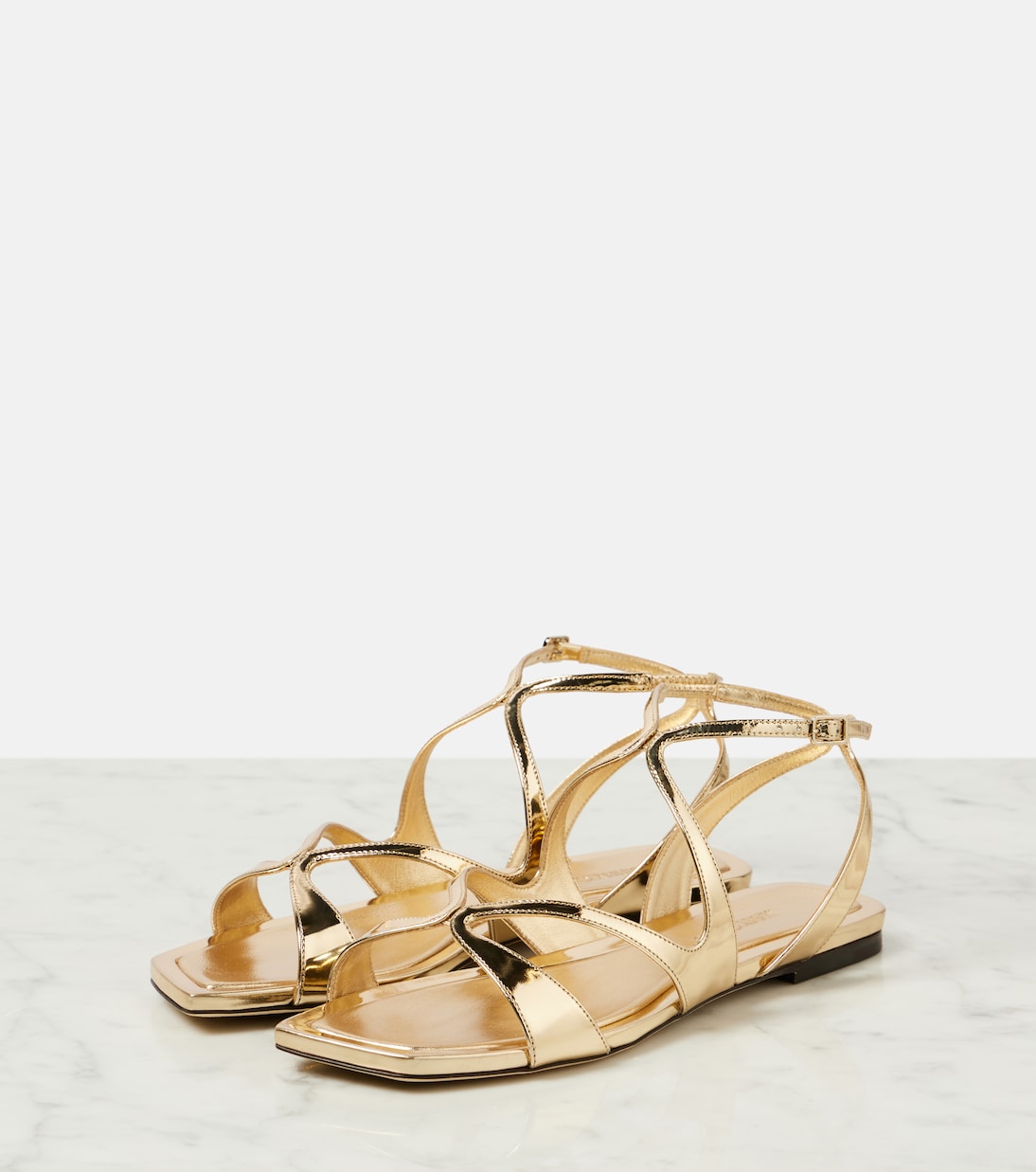 Сандалии Ayla из металлизированной кожи Jimmy Choo, золотой — фото 4