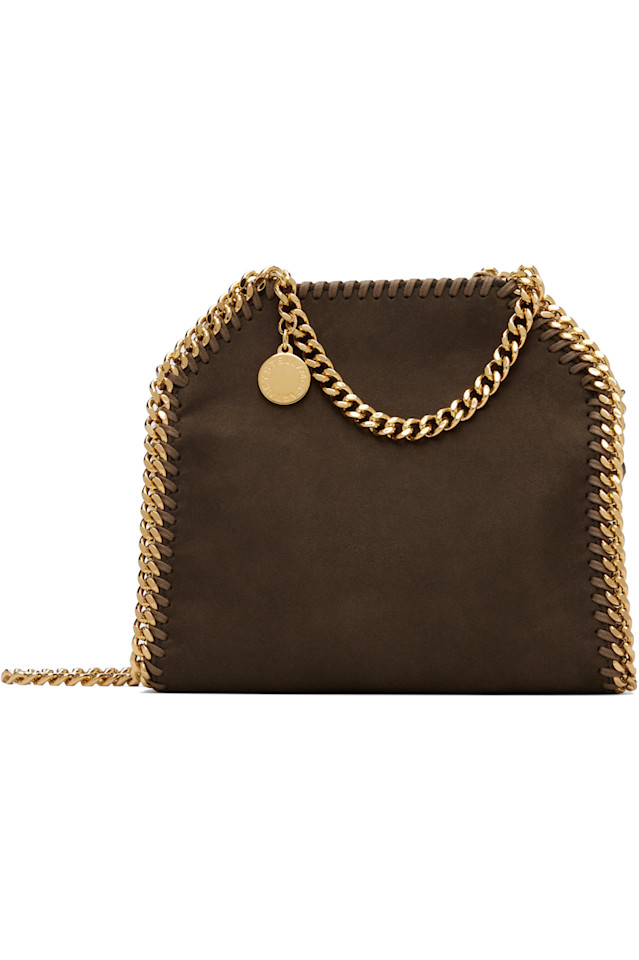 

Stella Mccartney Коричневая маленькая сумочка Falabella из искусственной замши