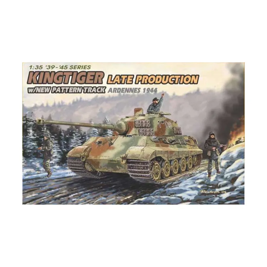 

Sd.Kfz. 182 Kingtiger с гусеницей нового образца — позднее производство, Арденны, 1944 г., Dragon Models - '39 to '45 Series - Germany (1:35)