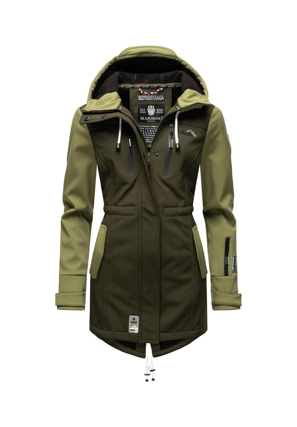 

Функциональное пальто цвета коричной козы MARIKOO, цвет Dark Olive-Olive