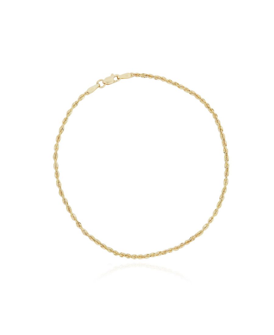 

Браслет из веревочной цепочки, 2,5 миллиметра, 7 дюймов The Lovery, Gold