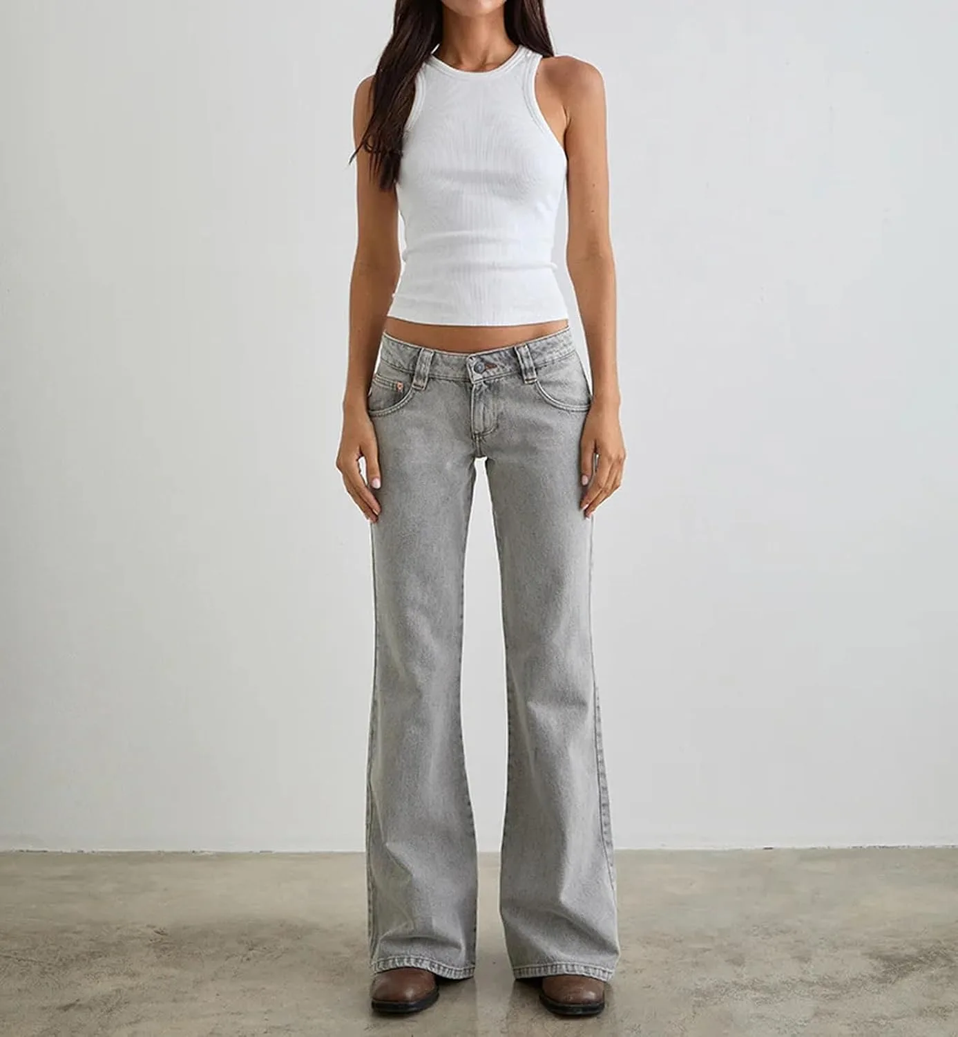 Женские джинсы bootcut low rise с растяжкой — фото 2