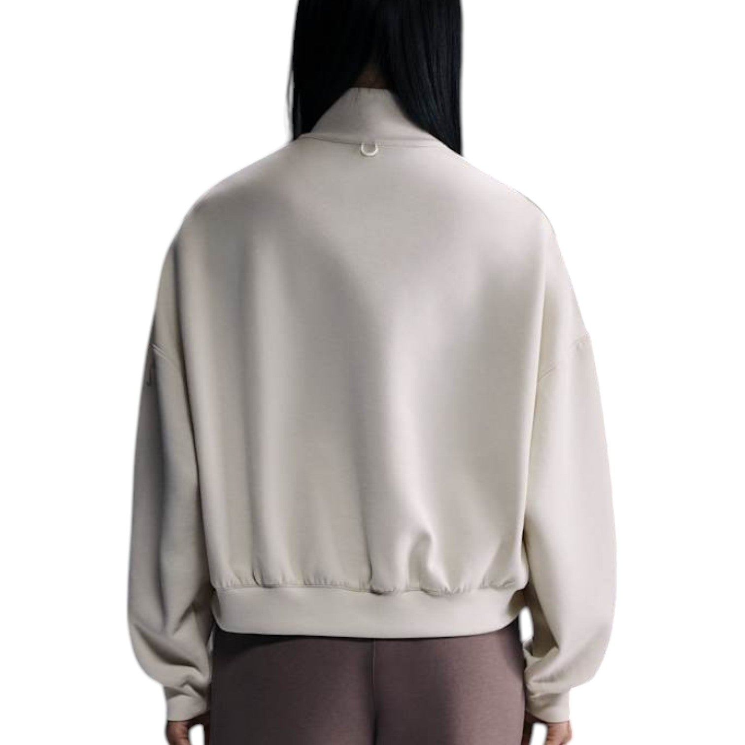 Футболка (WMNS) Nike 24.7 ImpossiblySoft Dri-FIT 1/2-Zip T-shirt Oversized Fit 'Light Orewood Brown' — фото 2