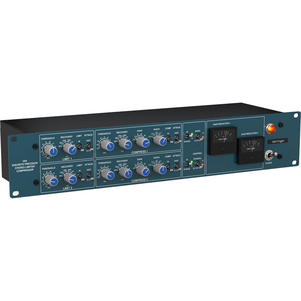 

Динамический процессор Behringer 369 2-Channel Stereo Compressor and Limiter 369