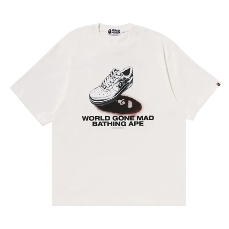 

Футболка BAPE Shoes Graphic 'Ivory', белый